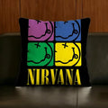 Nirvana Grunge Linen Cushion Cover | Sofa & Bedroom Decor Decorative Cushion Cover Axl White1 40X40cm