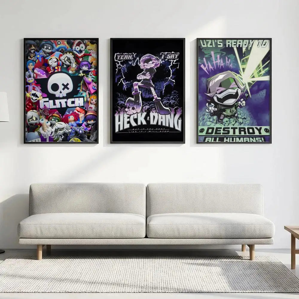 Murder Drones HD Wall Poster – Waterproof Anime Art Print Wall Art Poster Axl