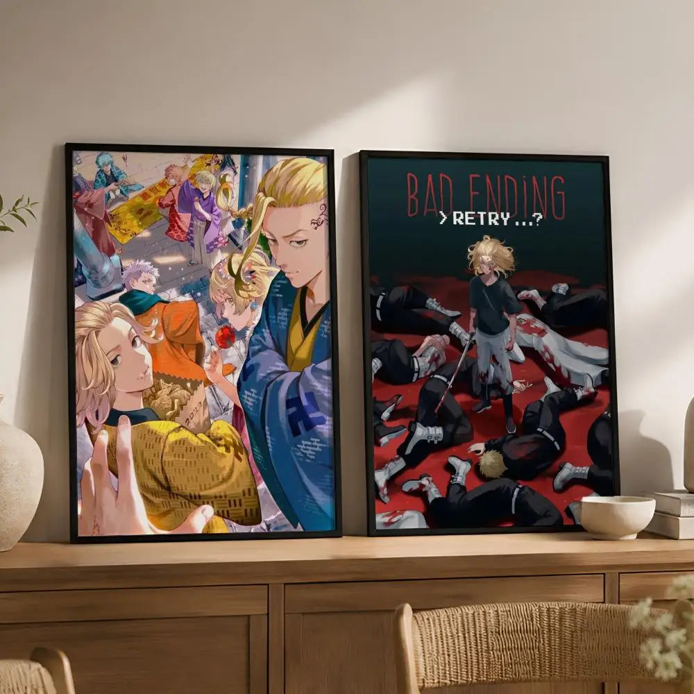 Tokyo Revengers PVC Wall Poster – Peel & Stick HD Anime Art Anime Wall Poster Axl