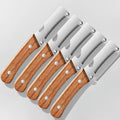 Stainless Steel Fruit & Vegetable Peeler – Oak Wood Handle Kitchen Peeler Axl 5pcs