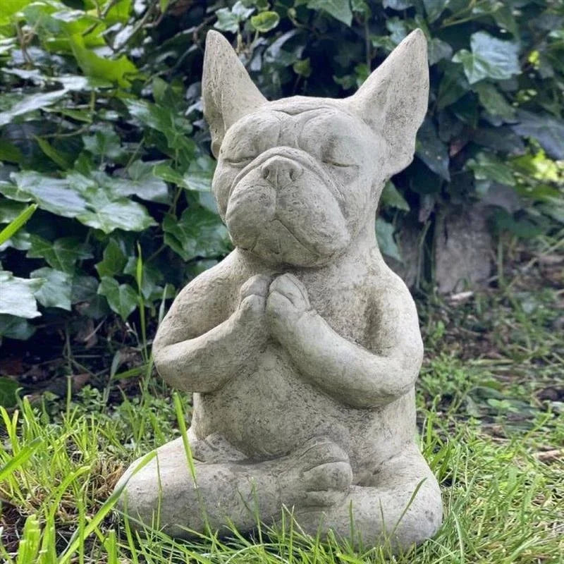 Zen French Bulldog Yoga Pose Resin Statue | Garden Figurine Garden Resin Figurine Axl Default Title