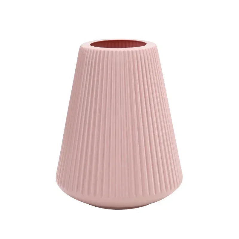 Nordic European Plastic Vase – Hydroponic Flower Pot Decor Decorative Vase Axl Pink