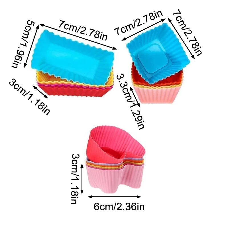 8-Piece Silicone Bento Box Dividers & Cupcake Liners for Kids Bento Box Dividers Axl