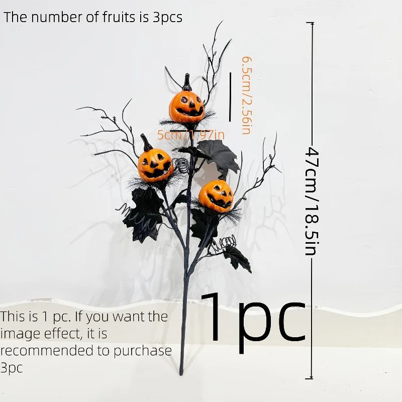 Halloween Artificial Pumpkin Bouquet – Spooky Plastic Decor Halloween Pumpkin Decor Axl