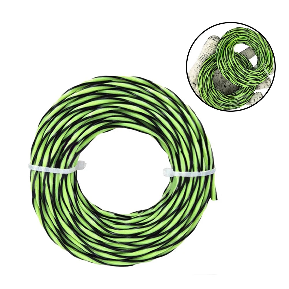 Twisted Dual-Color Nylon Trimmer Line 4 Rolls + 2 Cutters Trimmer Line Set Axl