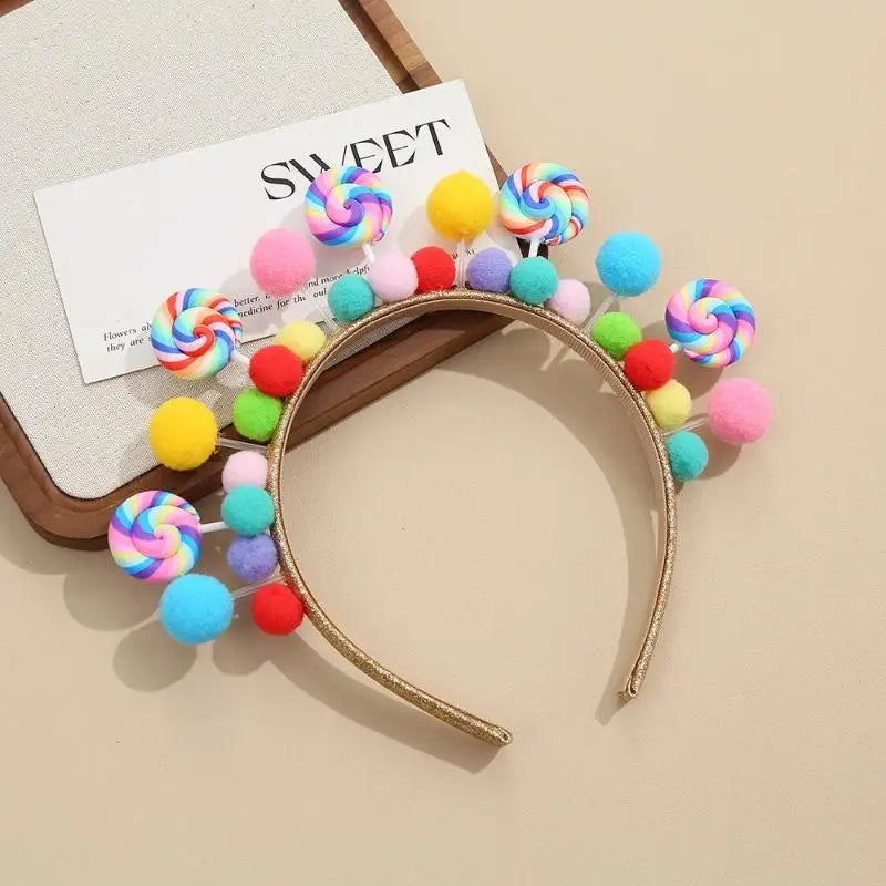 Cartoon Lollipop Hairband – Sweet Candy Princess Hair Accessory Fashion Hairband Axl A