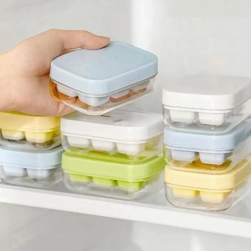6-Cavity Silicone Ice Cube Tray – Easy Press Release DIY Mold Ice Cube Tray Axl