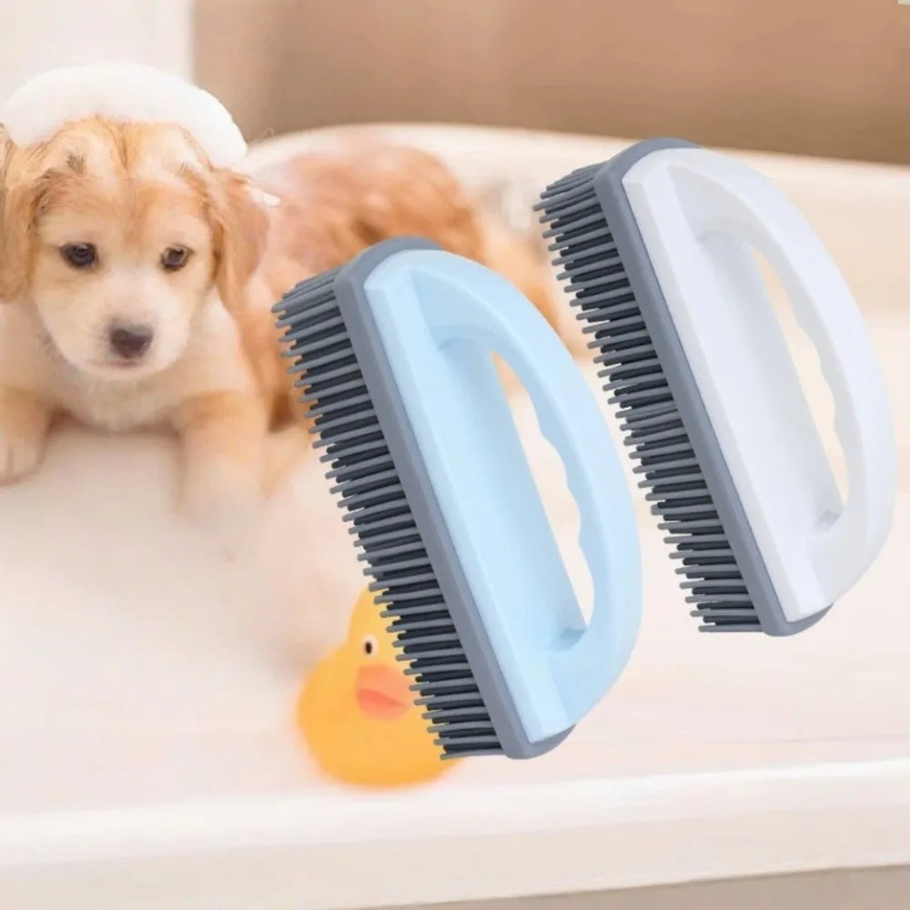 TPR Soft Bristle Dog Massage Bath Brush | Pet Grooming Comb Pet Grooming Brush Axl