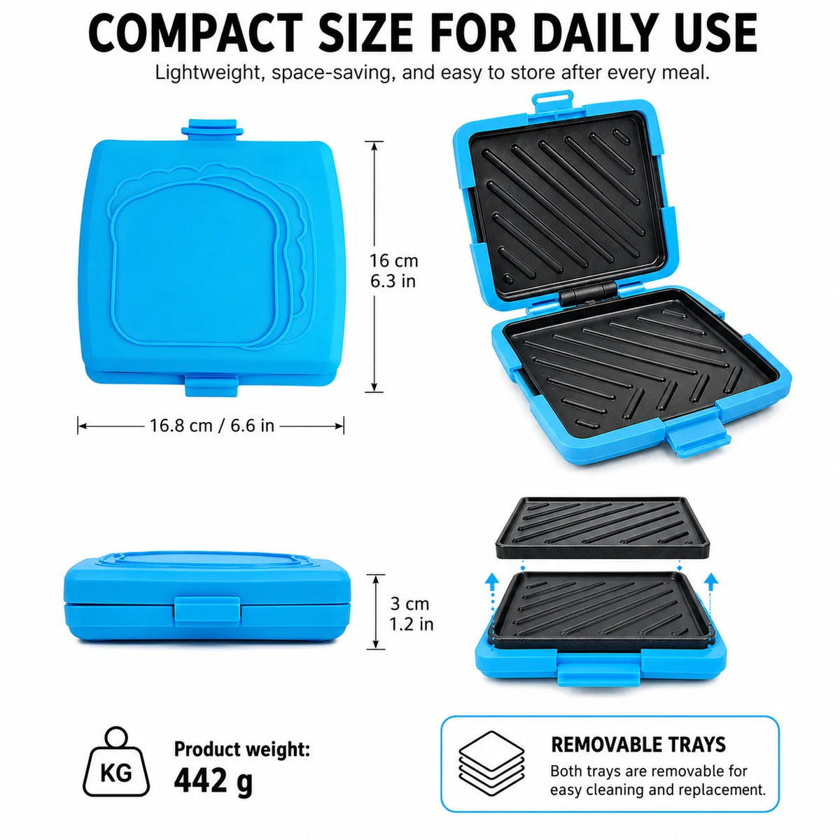 Silicone Microwave Grill Pan – Non-Stick Sandwich Maker | PGY Microwave Grill Pan Axl