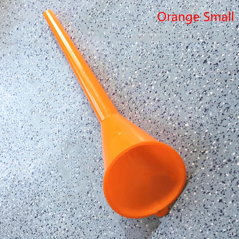 Long Stem Anti-Splash Funnel – Car & Motorcycle Fuel Filler Automotive Funnel Axl Orange Small