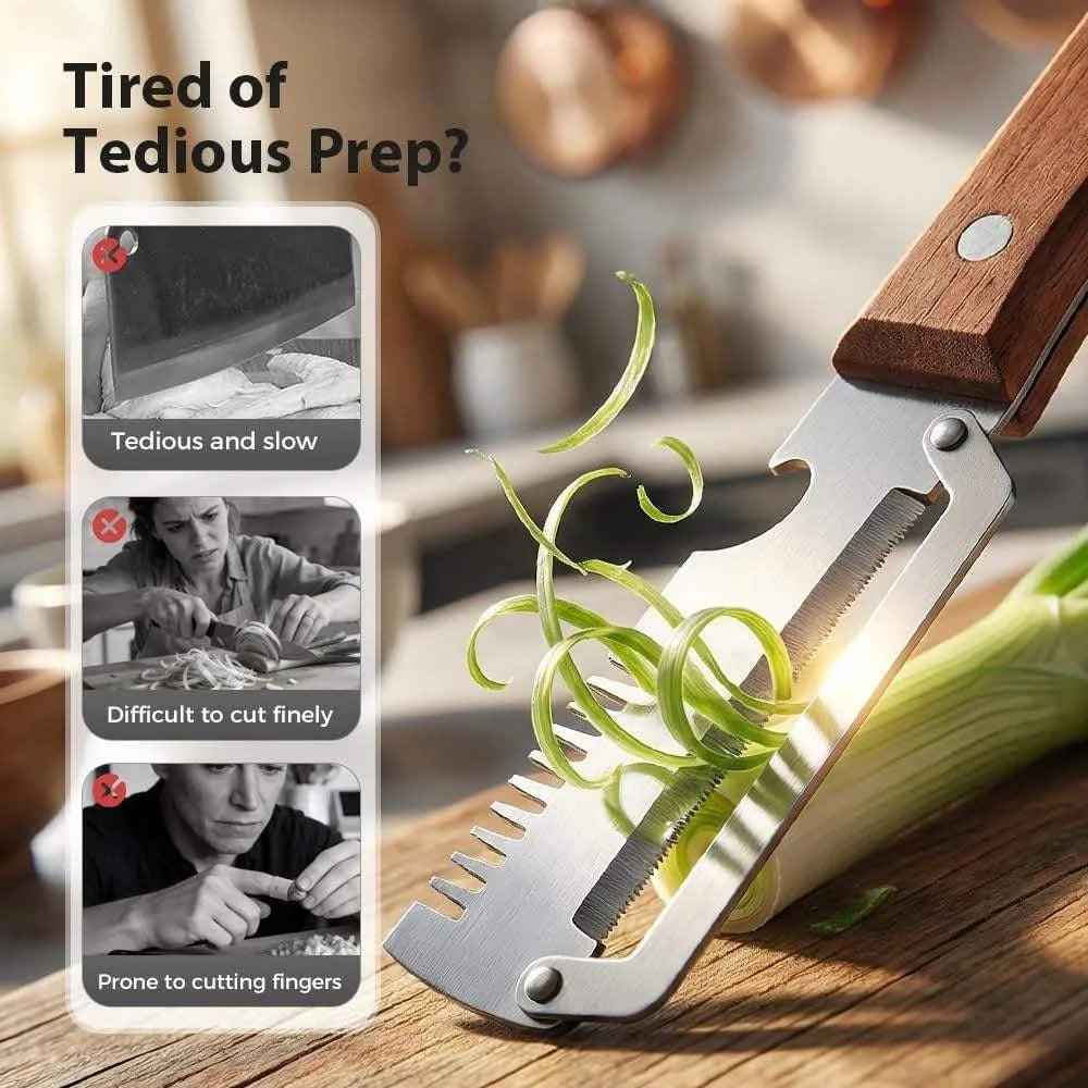 Stainless Steel Vegetable Peeler & Scallion Shredder Tool Vegetable Peeler Axl