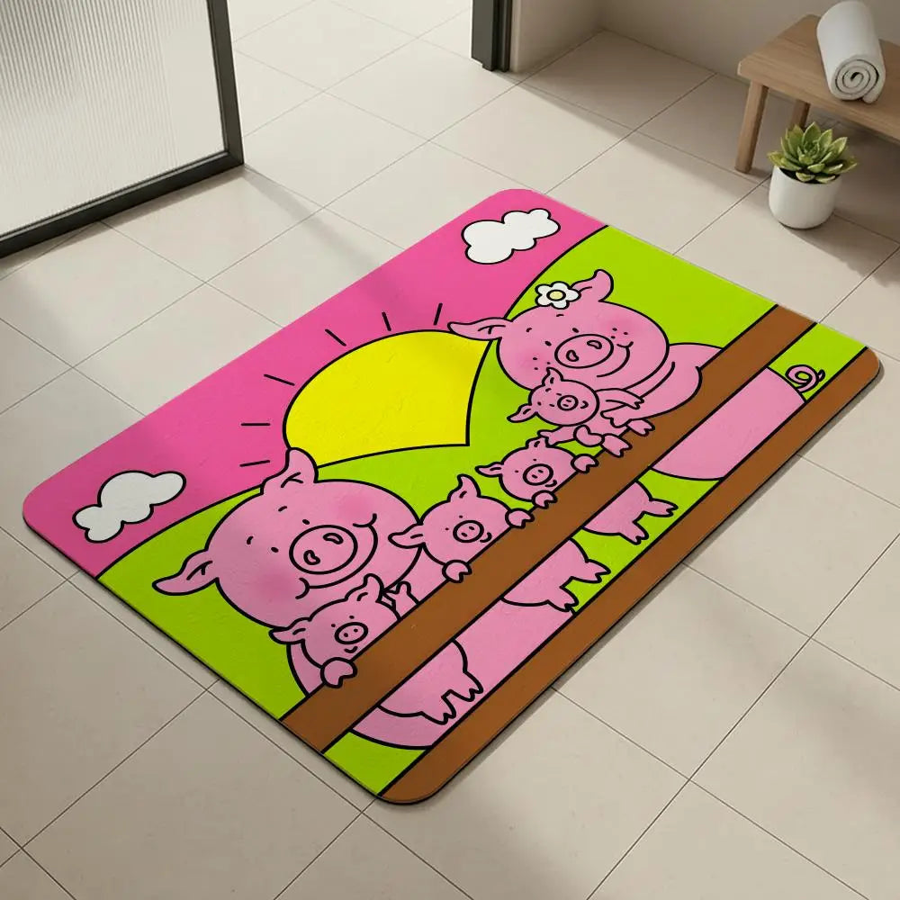 Masha & Bear Diatomite Bath Mat – Quick Dry & Anti-Slip Diatomite Bath Mat Axl White5 50x80cm