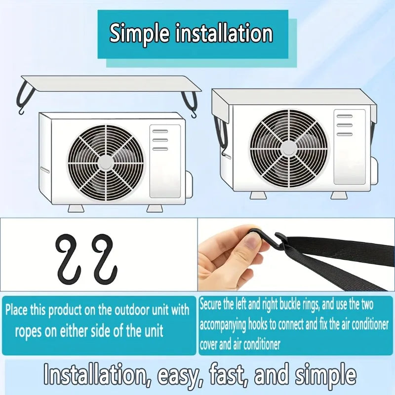Outdoor AC Unit Cover – Rain, Sun & Dust Protection | PVC AC Unit Cover Axl