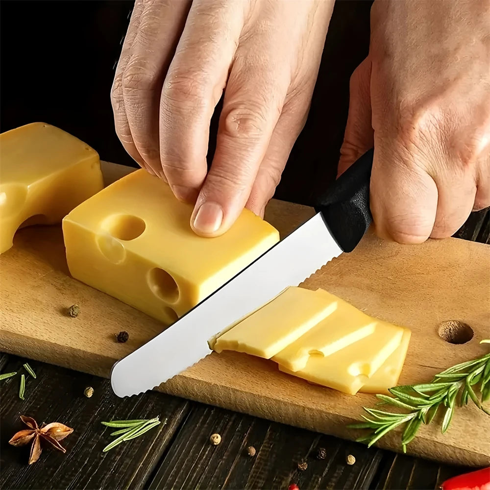 Serrated Steak Knives Set 6/12 PCS – Round Tip Kitchen Knife Kitchen Knife Set Axl