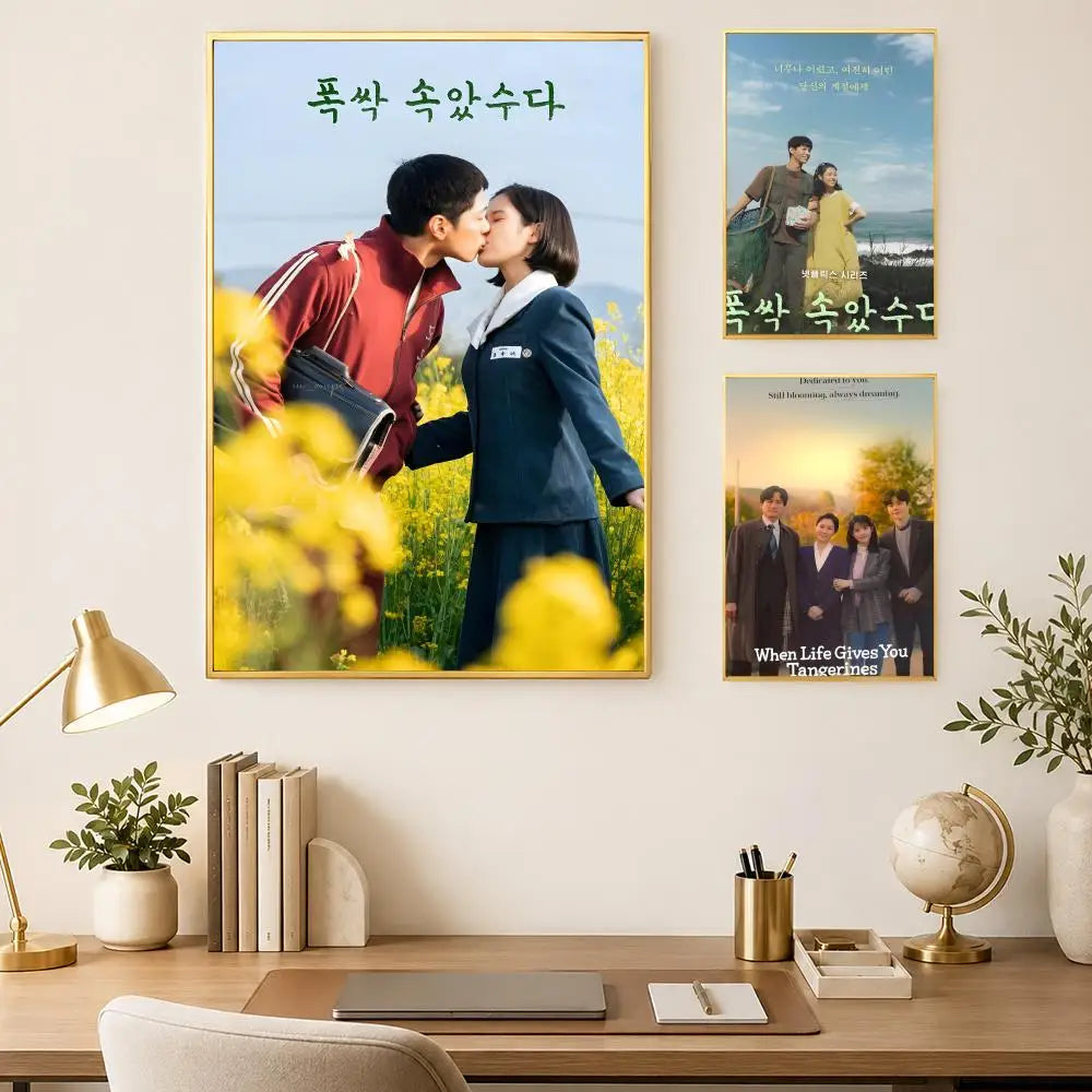 When Life Gives You Tangerines Poster – Self-Stick HD Wall Art Wall Art Poster Axl