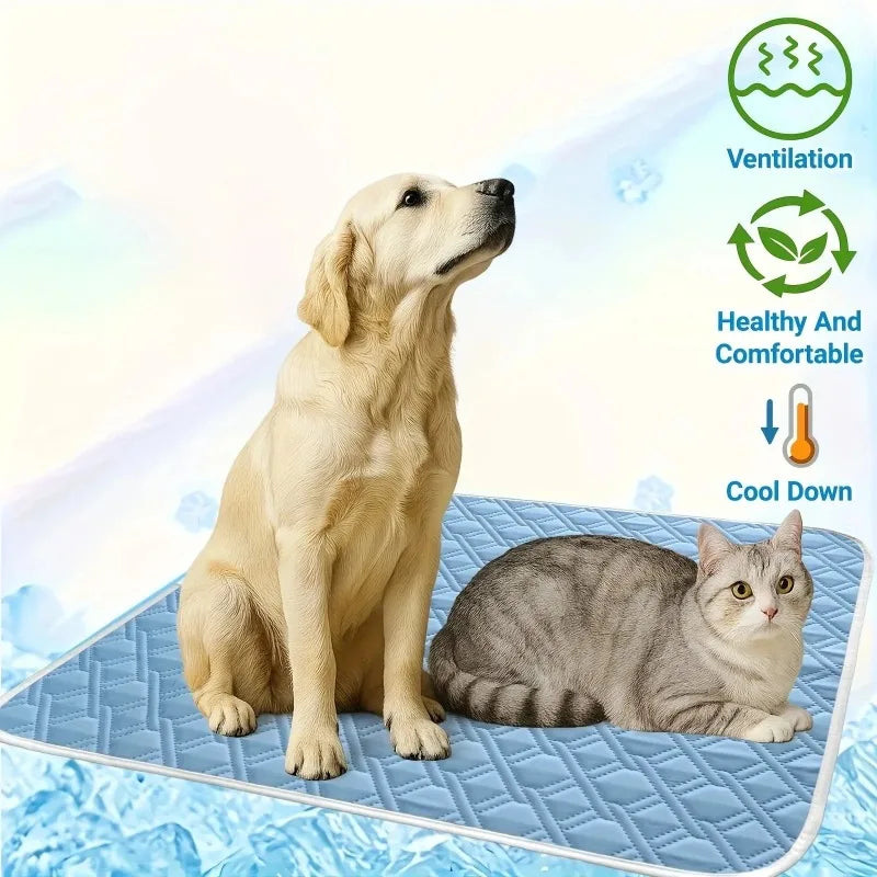 Ice Silk Dog Cooling Mat – Washable Breathable Pet Cooling Pad Pet Cooling Mat Axl
