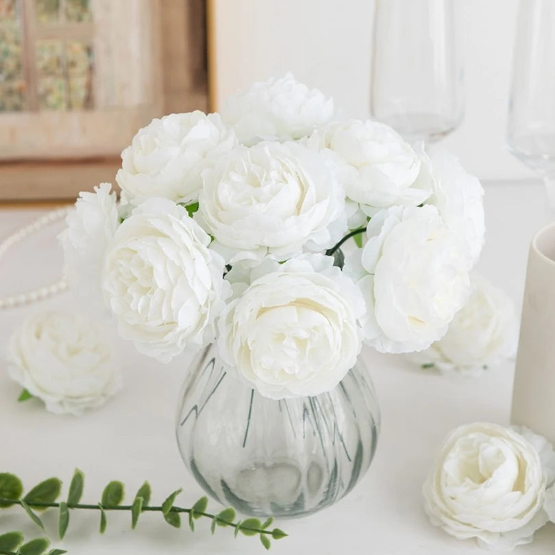 Artificial Silk Peony Stems 25/50 PCS – Wedding & Home Decor Artificial Flower Stems Axl