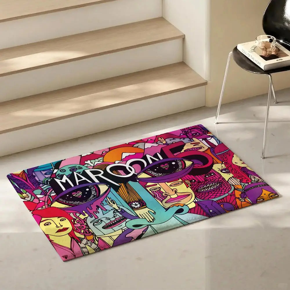 Maroon 5 Flannel Floor Mat – Non-Slip Soft Plush Indoor Rug Flannel Floor Mat Axl