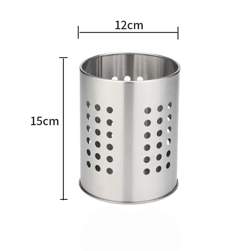 Stainless Steel Utensil Holder & Silverware Drying Rack Utensil Holder Axl 12