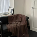 4-Layer Cotton Muslin Throw Blanket – Lightweight All-Season Adult Cotton Muslin Throw Axl Brown-1pc 130x170cm