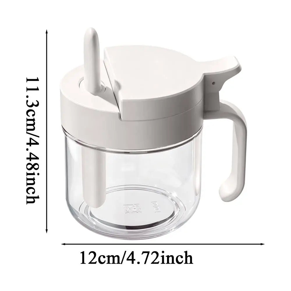 Moisture-Proof Seasoning Jar with Spoon | 380ml Spice Container Spice Storage Jar Axl White