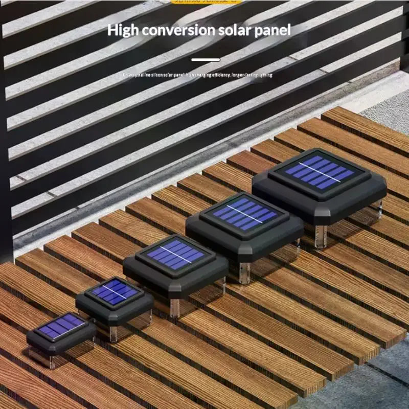 Solar LED Fence Post Cap Light IP65 Waterproof – Warm White Solar Fence Light Axl