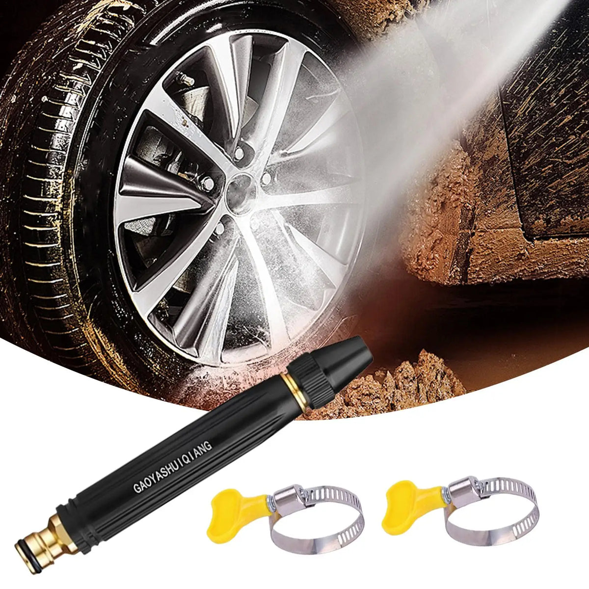 Metal Garden Hose Spray Nozzle – 3 Pattern Handheld Sprayer Garden Hose Nozzle Axl