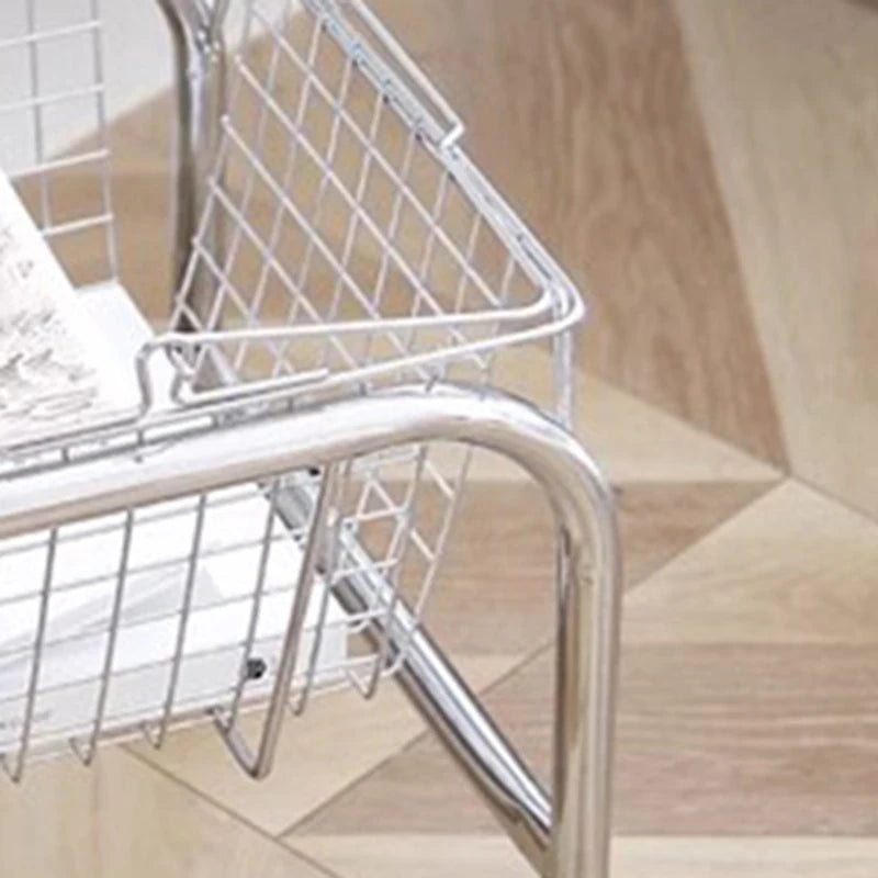 Nordic Minimalist Metal Rolling Organizer Cart with Wheels Rolling Storage Cart Axl