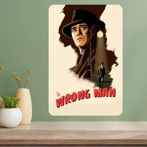 The Wrong Man Classic Movie Metal Poster Sign | Vintage Wall Art Metal Wall Sign Axl aluminum sign aluminum 14x20cm