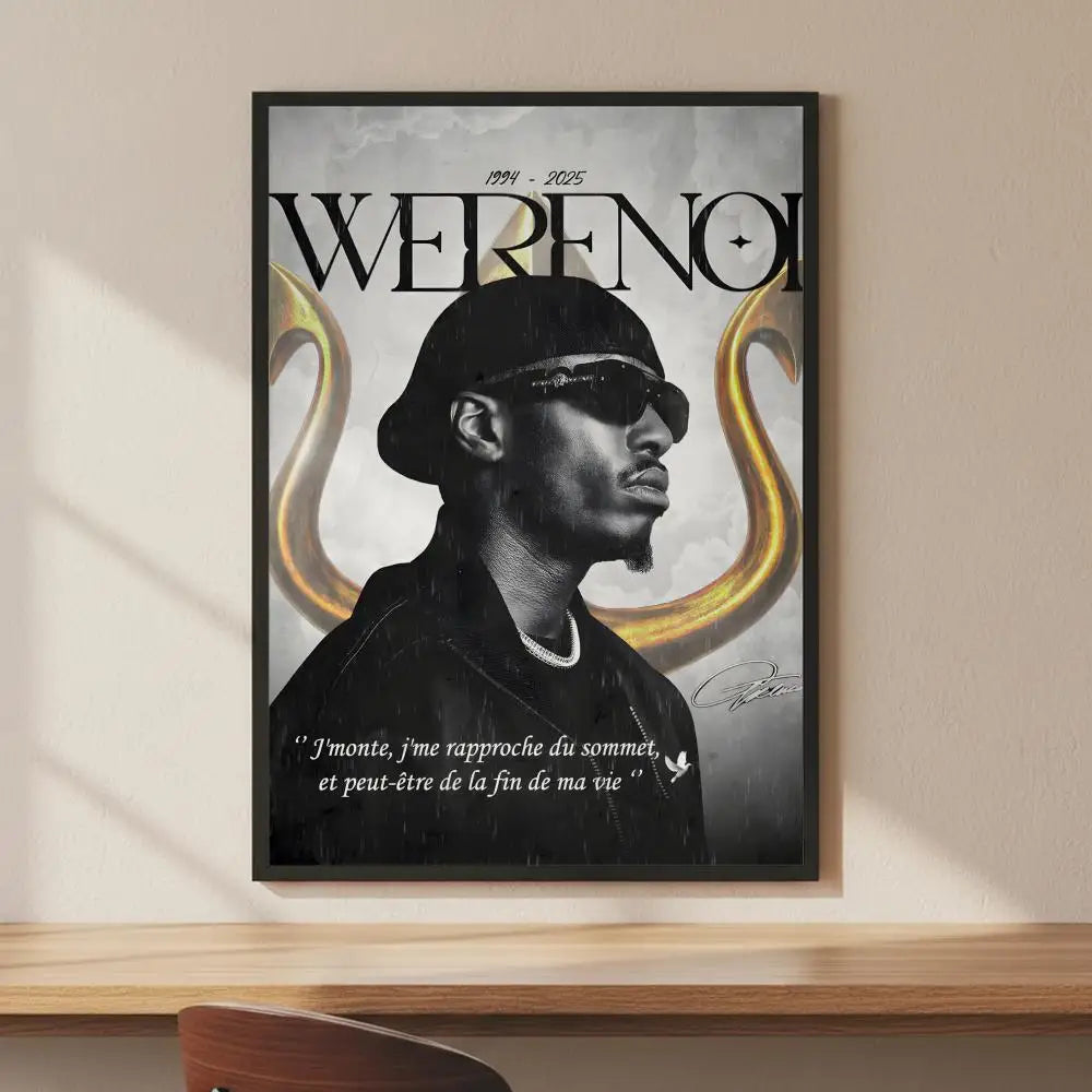 Werenoi HD Art Poster – Waterproof Self-Adhesive Wall Sticker Art Wall Poster Axl White3 50X70cmNoframe