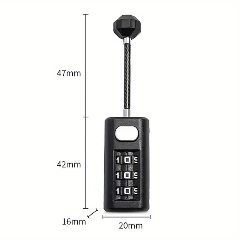 Mini 3-Digit Resettable Combination Padlock – Luggage & Backpack Combination Padlock Axl