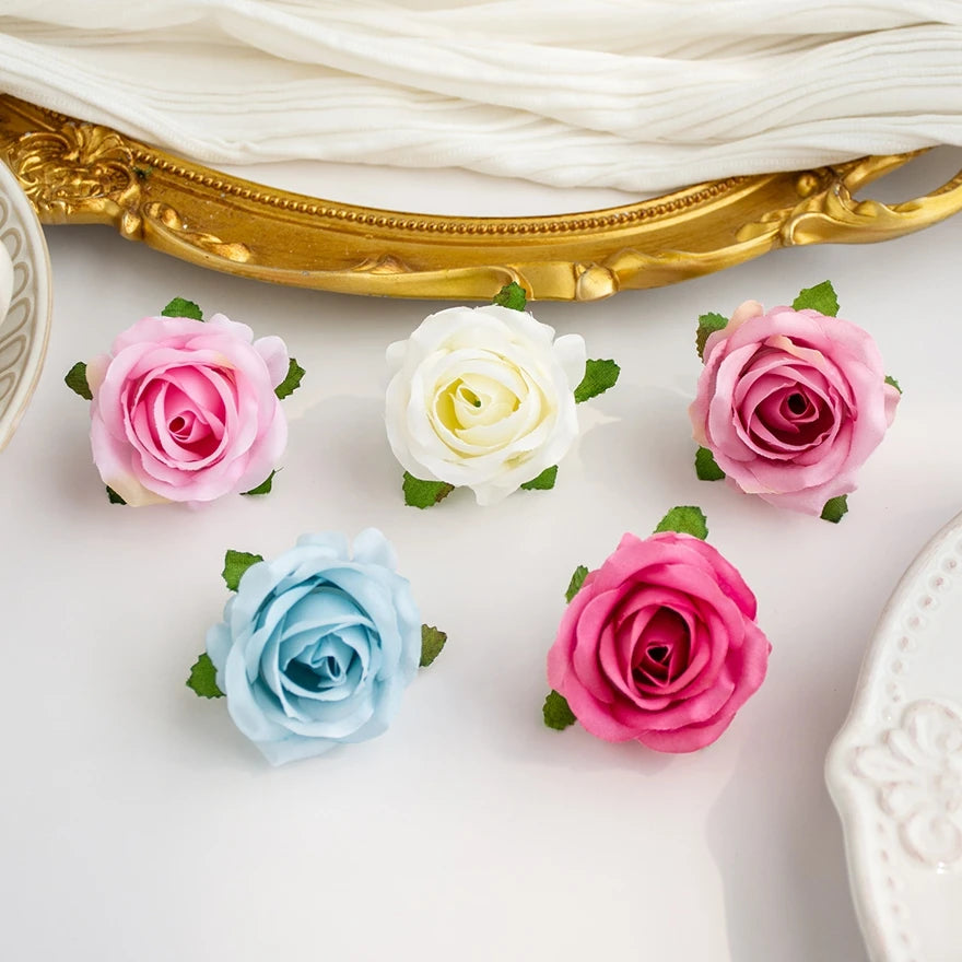 Silk Artificial Rose Heads – Wedding, Wreath & DIY Décor Artificial Silk Flowers Axl