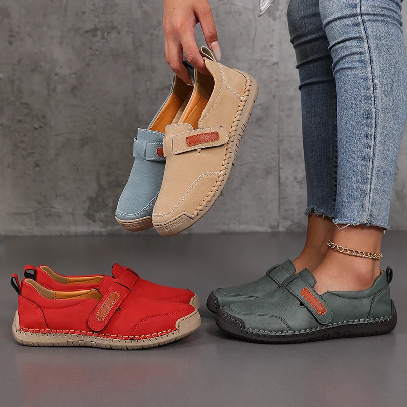 Women's Slip-On Loafers – Casual Leather Moccasin Walking Shoes Women's Slip-On Loafers Axl