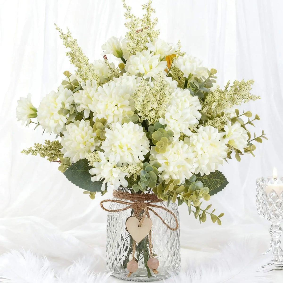 Silk Chrysanthemum Artificial Flower Bouquet – Wedding & Home Décor Artificial Flower Bouquet Axl