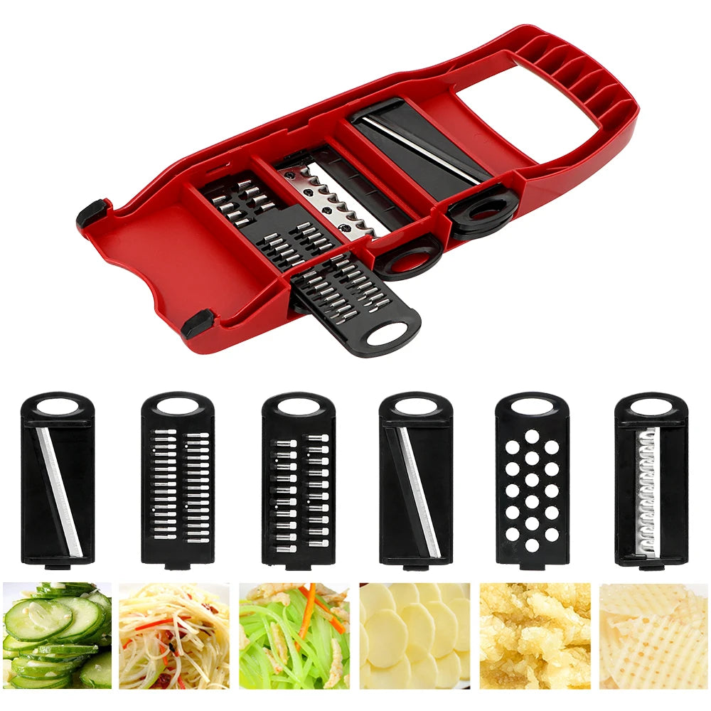 6-Blade Mandoline Slicer Vegetable Grater & Kitchen Tool Set Mandoline Slicer Set Axl