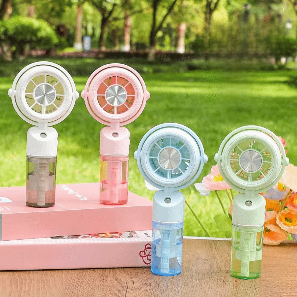 Rechargeable Mini Handheld Mist Spray Fan | USB 300mAh Handheld Mist Fan Axl