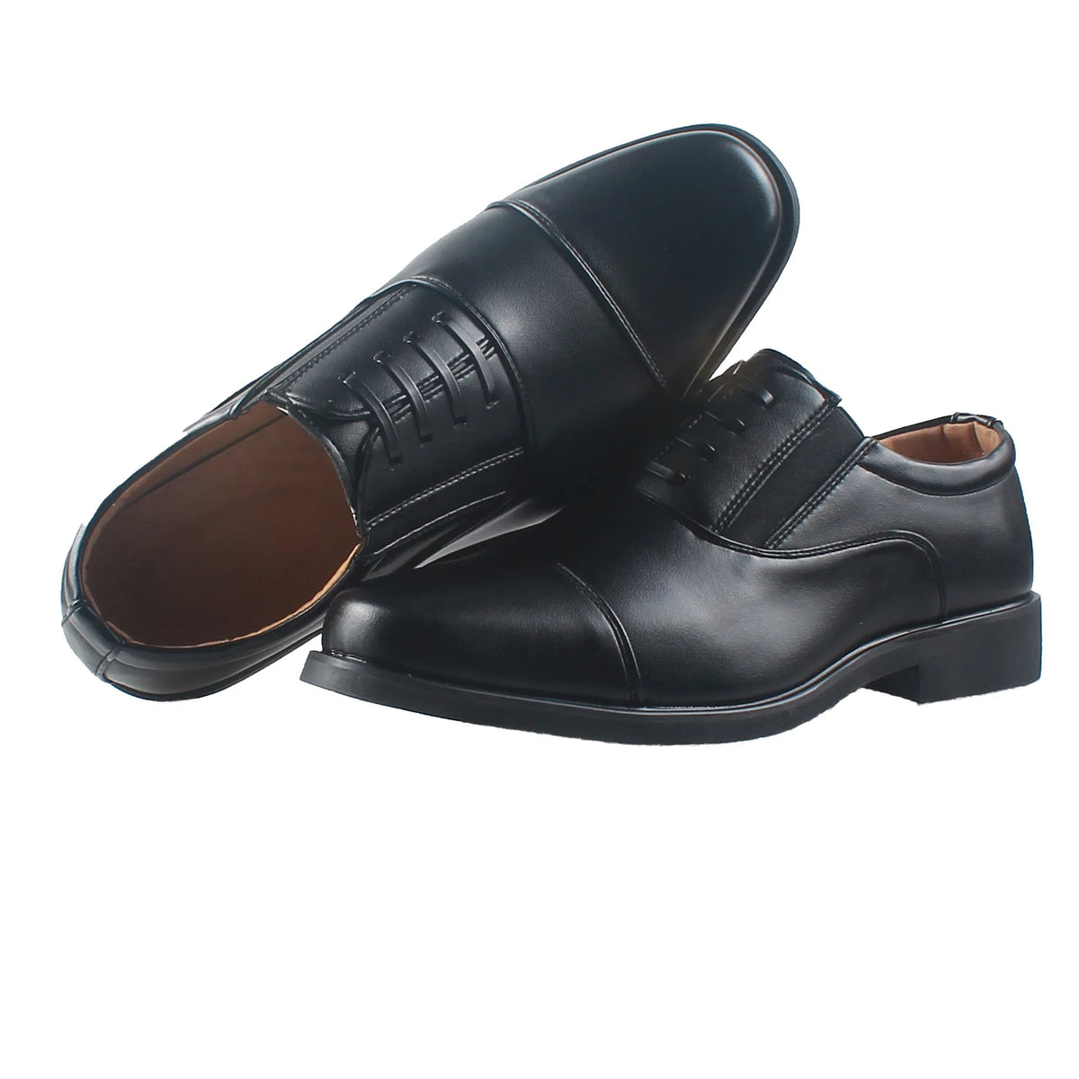 YBQJOO Men's Black Oxford Derby Dress Shoes – Lace-Up Men's Dress Shoes Axl
