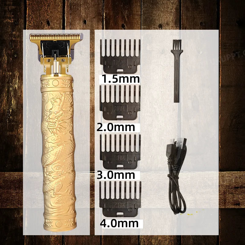 Oumonoka T9 Waterproof Electric Shaver & Beard Trimmer for Men Electric Shaver Trimmer Axl Dragon Plus Gold