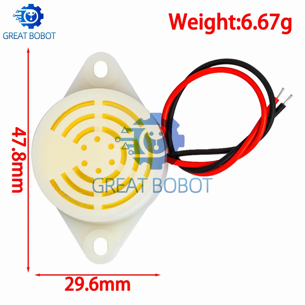 95dB Electronic Buzzer 3–24V SFM-27 | Arduino Alarm Beeper Electronic Buzzer Axl