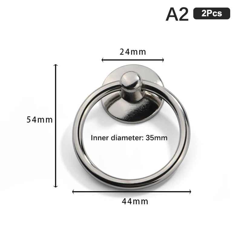 Vintage Round Ring Drawer Pulls – Zinc Alloy Cabinet Knobs 2pc Cabinet Drawer Pulls Axl A2