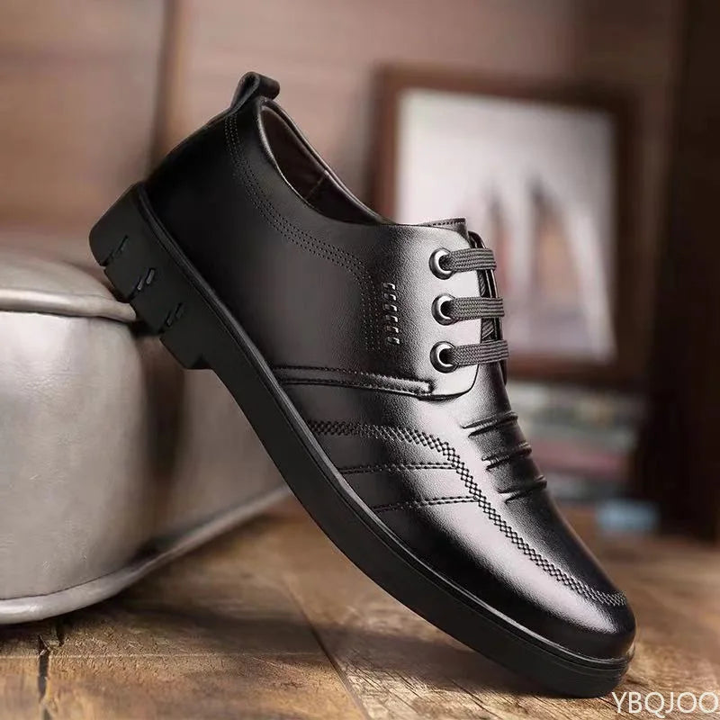 Men's Non-Slip Casual Business Flat Shoes – Soft EVA Sole Men's Dress Shoes Axl black 40