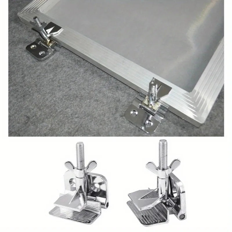 2-Pack Metal Hinge Clamps for Silk Screen Printing – 60x85mm Screen Printing Clamps Axl
