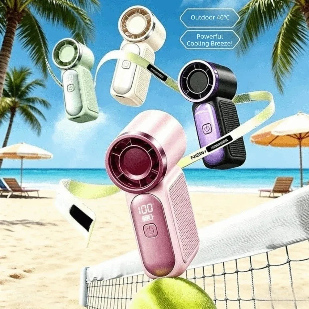 Mini Handheld Fan | 100-Speed LED Display USB Rechargeable Handheld Portable Fan Axl