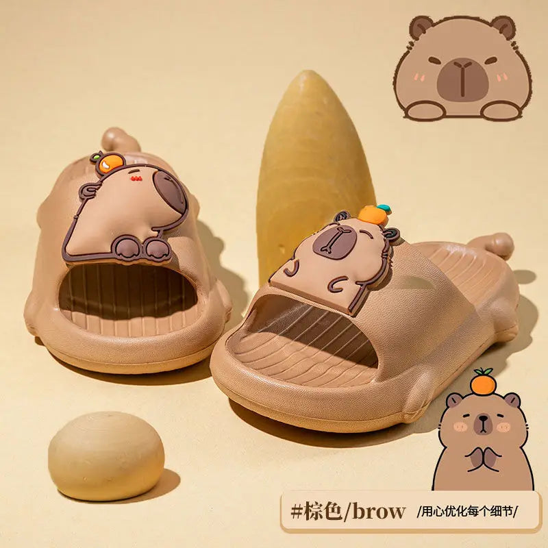 Kids Capybara Slippers – Non-Slip Thick Sole | Lorilury Kids Slippers Axl