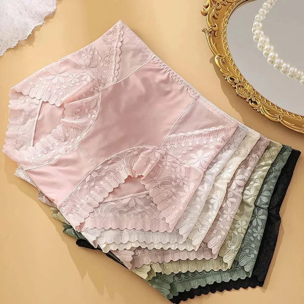 Women's Ice Silk High-Waist Lace Briefs | Smooth & Comfy Women's Silk Briefs Axl