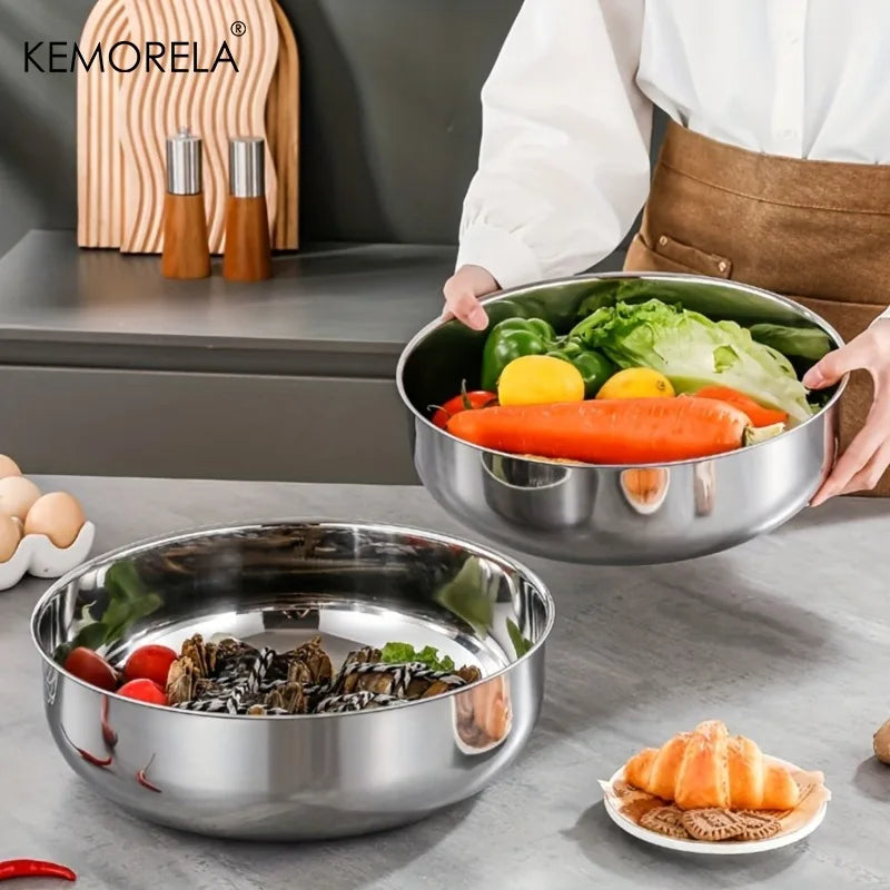 Large Stainless Steel Mixing Bowl – Dough, Salads & Soups Stainless Steel Mixing Bowl Axl