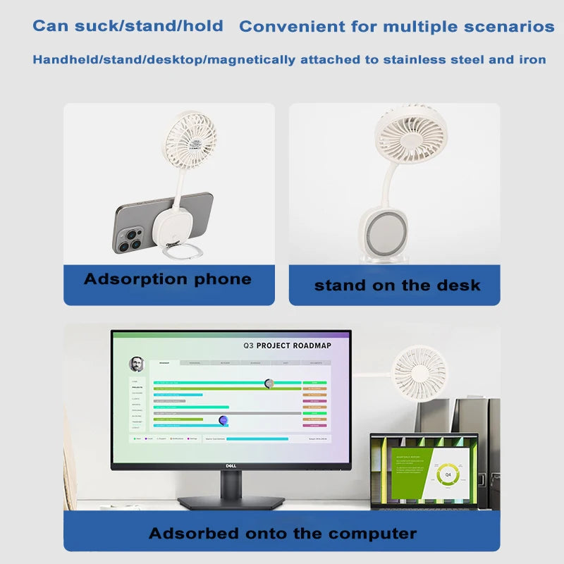 Magnetic Flexible Hose Mini Fan – Handheld & Desk Multi-Use Portable Mini Fan Axl