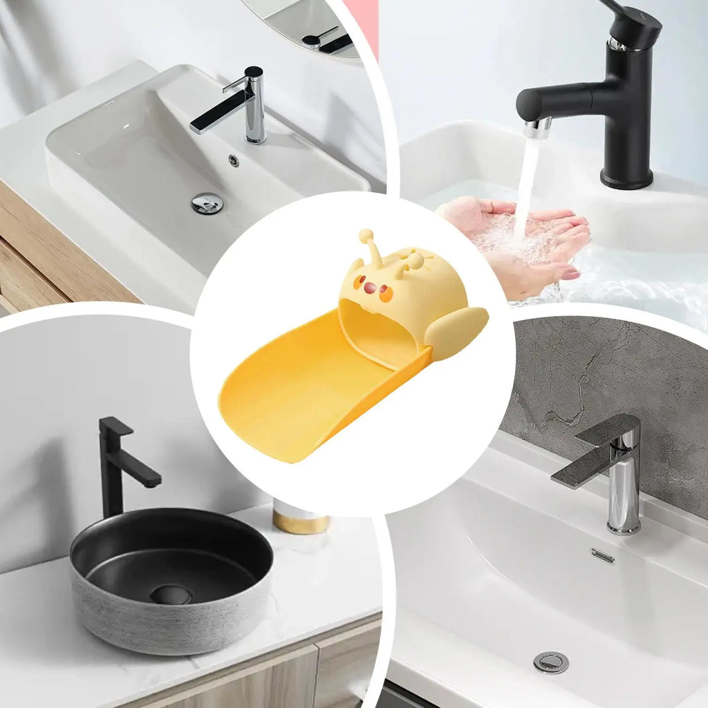 Kids Silicone Faucet Extender – Toddler Sink Splash Guard Kids Faucet Extender Axl