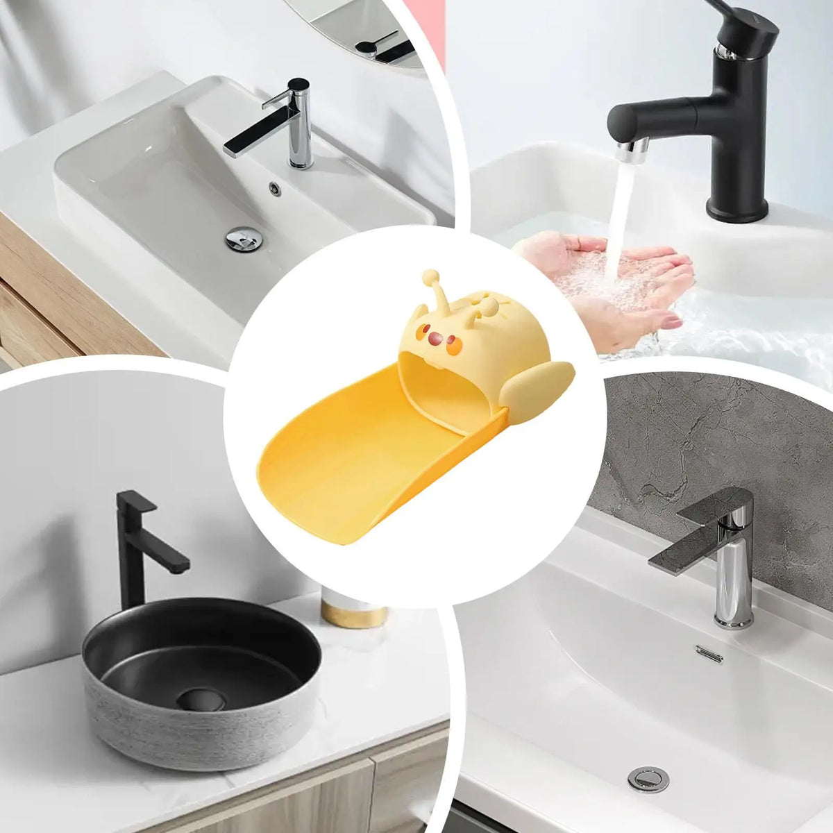 Kids Silicone Faucet Extender – Toddler Sink Splash Guard Kids Faucet Extender Axl