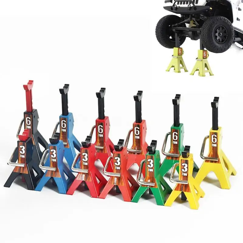 RC Car Scale Jack Stands – Metal Lift for 1/24 & 1/18 Models RC Scale Accessory Axl